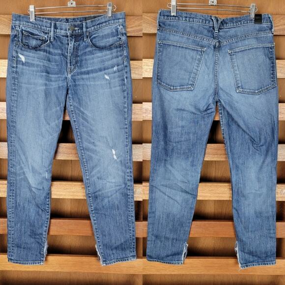 Vince Hyperion Wash Relaxed Ankle Jeans, Sz 27 - Picture 1 of 8